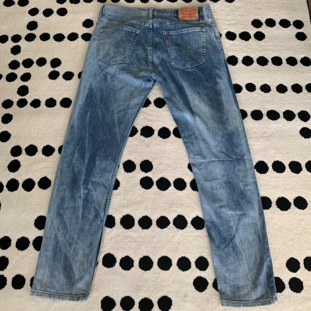 Levi's 508 Tapered Jeans Bleached Denim Slim Fit - Picture 4 of 15